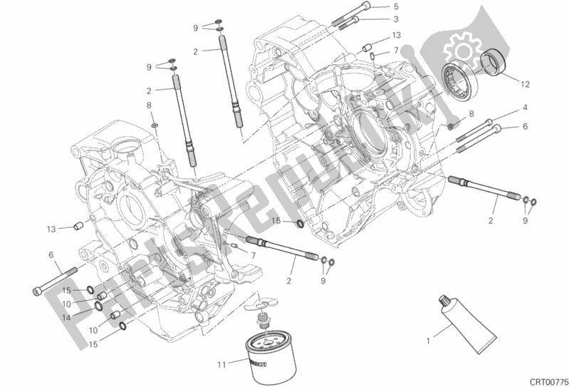 Tutte le parti per il 10a - Coppia Semicarter del Ducati Multistrada 1260 S ABS 2019